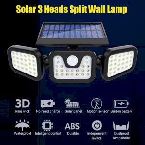 3 in 1 Three Head Solar Sensor Moving Light