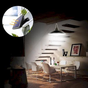 Solar Pendant Lamp Outdoor/Indoor 3M Cable Solar Powered Hanging Shed Lights With Remote Control For Sheds Yards Garden