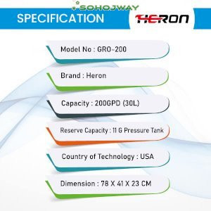 200GPD Heron RO Water Purifier